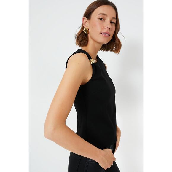 HYACINTH HOUSE Black Asymmetrical Angelique Top Size L NWT - Picture 6 of 8